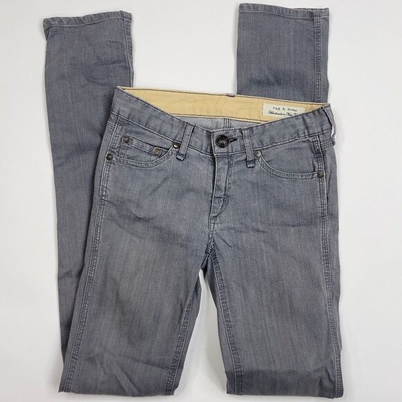 Rag and Bone Gray Denim Skinny Jean Sz 24 - Picture 1 of 12